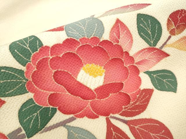 平和屋着物○本加賀友禅作家 和田与吉 九寸名古屋帯 型染め 枝椿 鬼