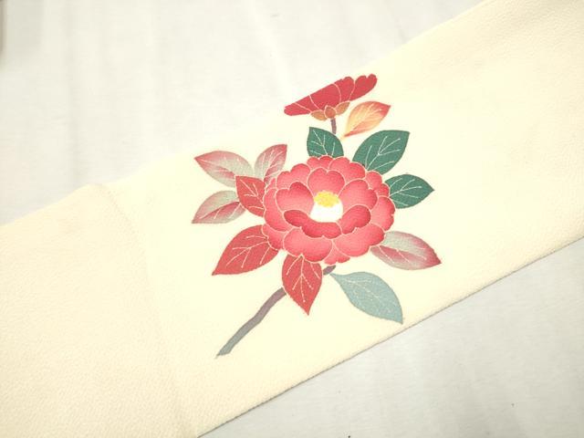 平和屋着物○本加賀友禅作家 和田与吉 九寸名古屋帯 型染め 枝椿 鬼