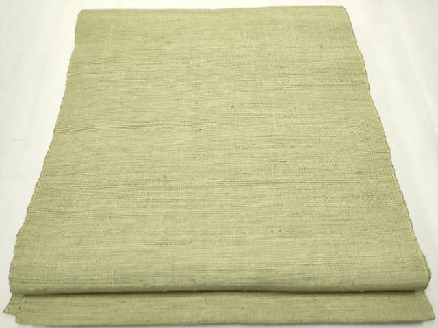 平和屋着物●八寸名古屋帯　紬地　柳茶色　正絹　逸品　CAAX1507hy