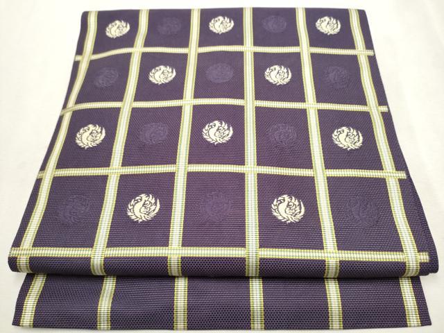 平和屋着物○本場筑前博多織 八寸名古屋帯 間道 正絹 逸品 CABA1076hy