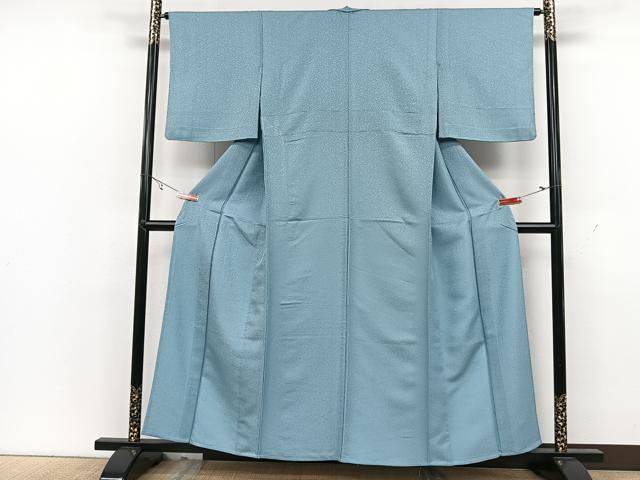 平和屋着物●上質な色無地　紗綾形地紋　御召茶色　正絹　逸品　CAAZ3149yc 平和屋着物▽上質な色無地 単衣 紗綾型地紋 御召御納戸