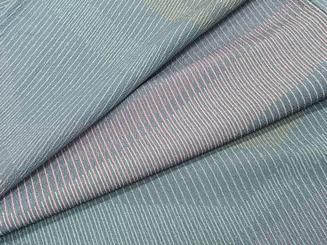 平和屋着物▽小紋　単衣　幾何学文　洗える着物　CAAX2434xi