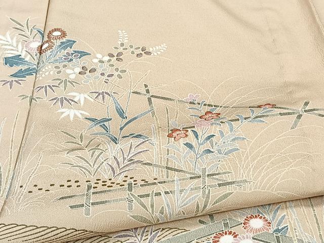 平和屋着物○創業460年・千總 訪問着 刺繍 花宝尽くし 暈し