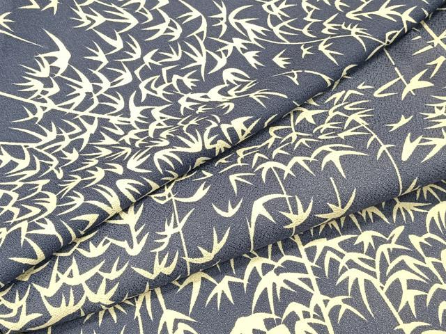 平和屋着物▽小紋　単衣　笹文　洗える着物　CAAX2446xi