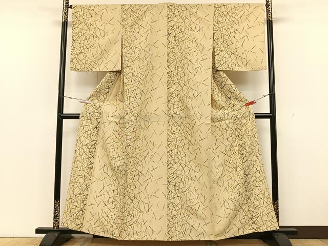 平和屋着物▽小紋 単衣 幾何学文 洗える着物 CAAX2447xi 平和屋着物