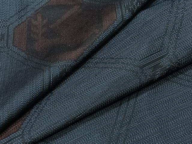 平和屋着物▽本場大島紬　単衣　有栖川　正絹　逸品　CAAX2449xi