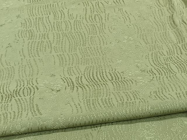 平和屋着物▽上質な色無地 単衣 草花地紋 黄海松茶 正絹