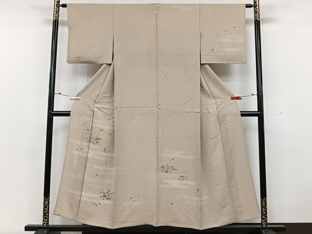 平和屋着物▽訪問着　単衣　草花文　正絹　逸品　CAAX2457xi