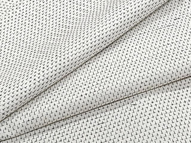 平和屋着物▽上質な紬　単衣　十字絣　正絹　逸品　CAAX2463xi