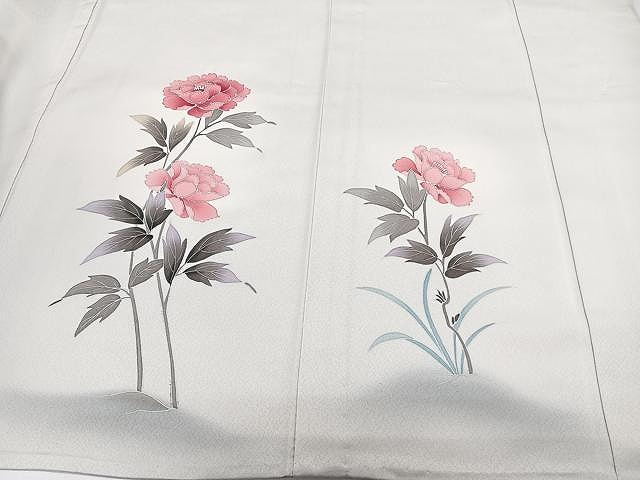 平和屋着物▽訪問着　単衣　花蝶文　正絹　逸品　CAAX2511xi_6