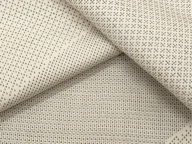 平和屋着物●本場大島紬　白大島　160亀甲　切嵌吉祥文　大丸扱い　正絹　逸品　未使用　CAAX3038th