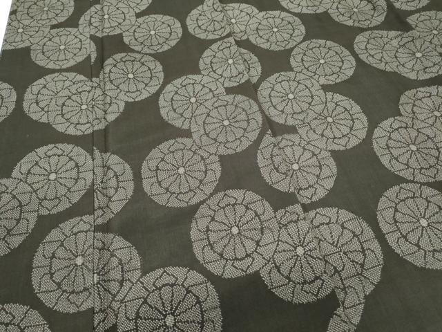 平和屋着物●本場大島紬　9マルキ　片輪車文　正絹　逸品　未使用　CAAX3041th