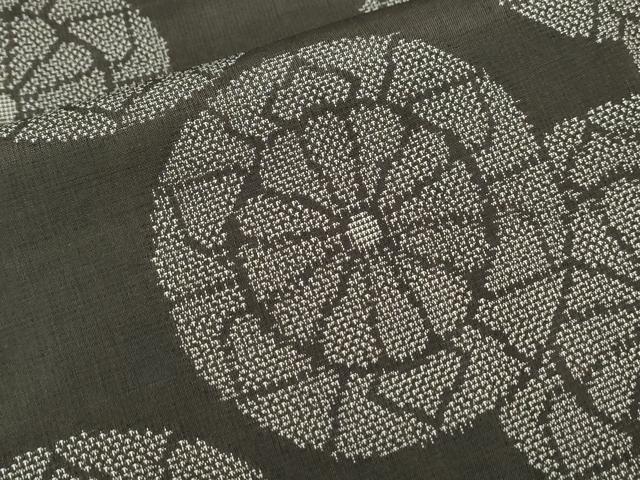 平和屋着物●本場大島紬　9マルキ　片輪車文　正絹　逸品　未使用　CAAX3041th