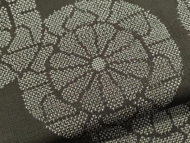 平和屋着物●本場大島紬　9マルキ　片輪車文　正絹　逸品　未使用　CAAX3041th