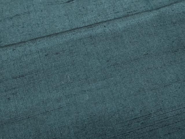 平和屋着物○男性 紬 色無地 高麗納戸色 正絹 逸品 CAAX3064th