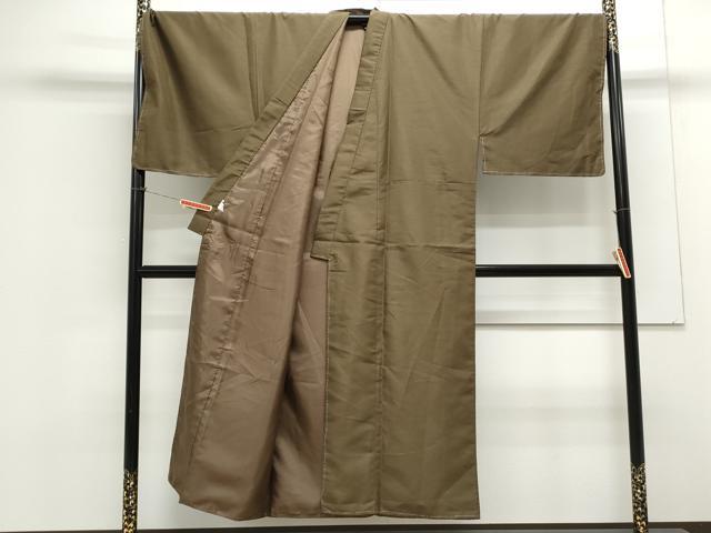 平和屋着物○男性 色無地 媚茶色 洗える着物 CAAX3072th