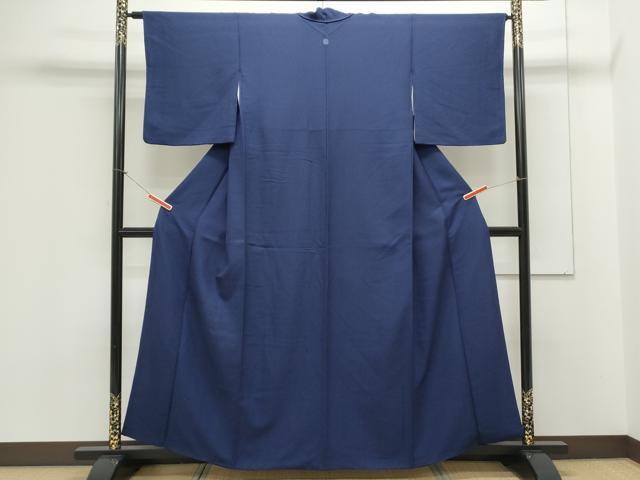 平和屋着物●上質な色無地　鉄紺色　正絹　逸品　CAAX3125th 平和屋着物○上質な色無地 鉄紺色 正絹 逸品 CAAX3125th 色無地