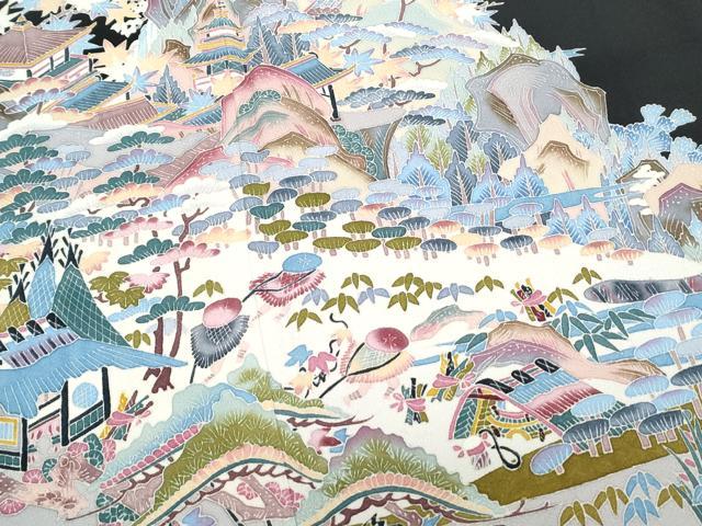 平和屋着物○本加賀友禅作家 村田幸司 黒留袖 人物風景文 暈