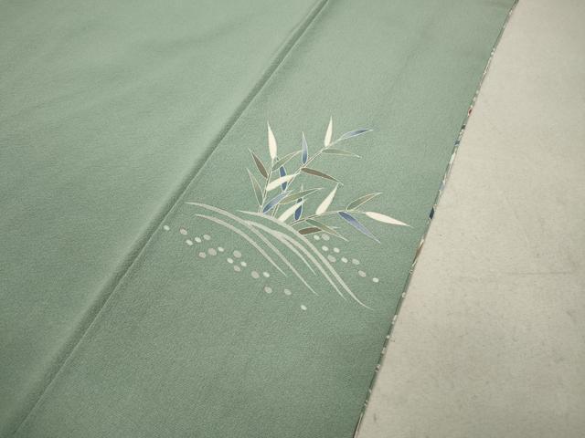 平和屋着物●訪問着　駒刺繍　飛鶴舟草木文　金彩　正絹　逸品　CAAX4444ut 平和屋着物○訪問着 駒刺繍 飛鶴舟草木文 金彩 正絹 逸品