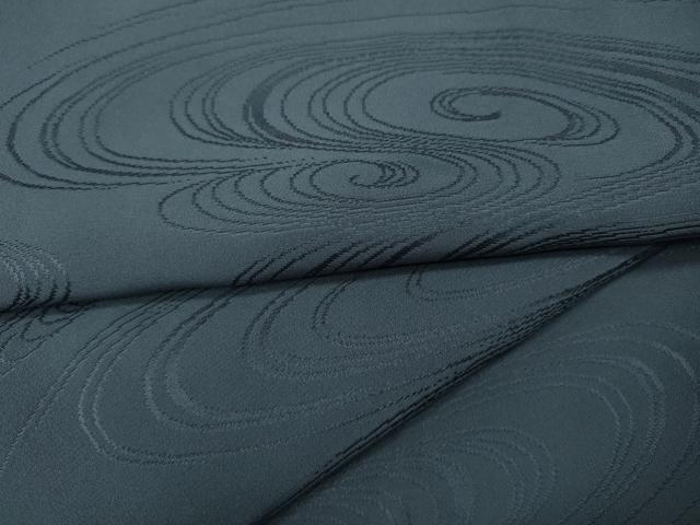 平和屋着物●上質な色無地　流水地紋　鉄藍色　正絹　逸品　CAAX4513ut