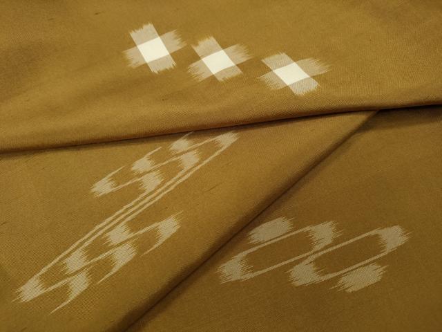 平和屋着物●上質な紬　絣文様　正絹　逸品　CAAX4517ut