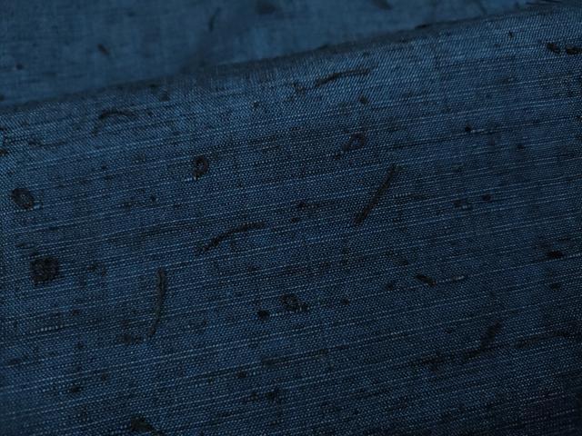 平和屋着物○男性 髭紬 アンサンブル 青藍色 正絹 逸品 未使用 CAAX4537ut 