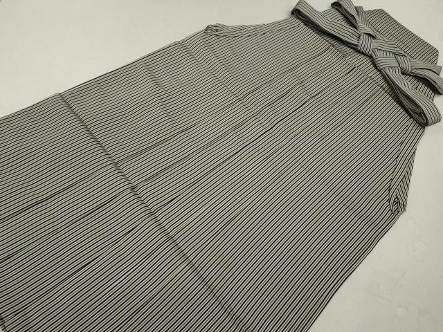 平和屋着物●男性　馬乗り袴　縞　正絹　逸品　CAAX4540ut