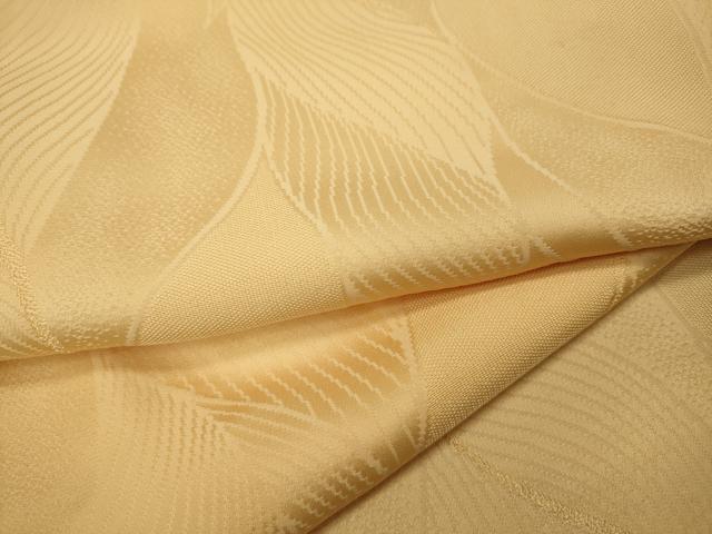 平和屋着物●上質な色無地　舞葉地紋　杏色　正絹　逸品　CAAX4556ut