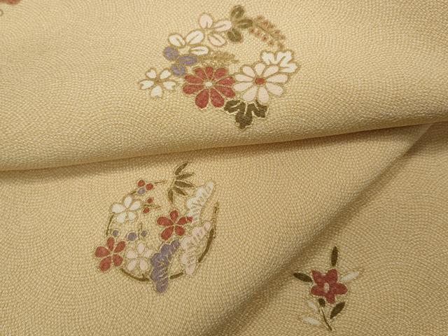 平和屋着物●上質な小紋　舞花丸文　金彩　松坂屋扱い　正絹　逸品　CAAX4591ut
