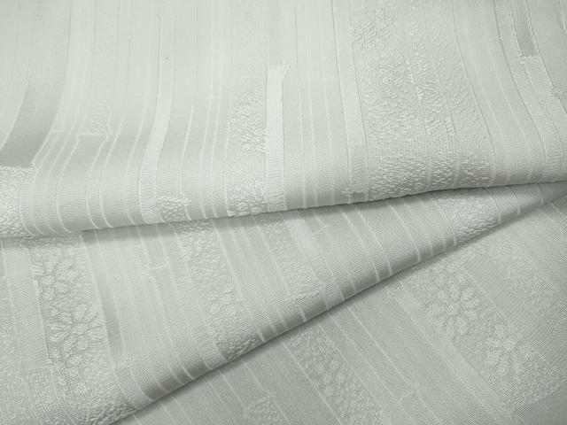 平和屋着物●上質な色無地　竹花地紋　薄梅鼠色　正絹　逸品　CAAX4597ut