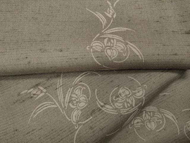 平和屋着物●上質な小紋　紬地　草花文　さが美扱い　正絹　逸品　CAAX4616ut