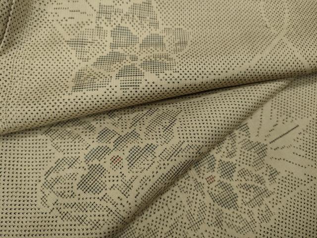 平和屋着物●本場大島紬　9マルキ　草花文　正絹　逸品　CAAX4633ut