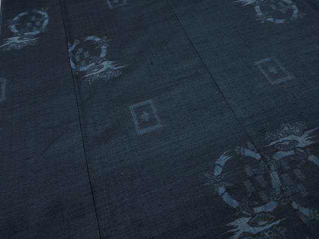 平和屋着物○上質な紬 笹竹花丸文 正絹 逸品 未使用 CAAX4639ut