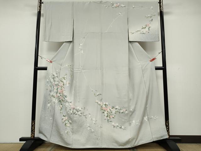 平和屋着物●訪問着　友禅　枝椿　暈し染め　やまと誂製　正絹　逸品　CAAX4684ut