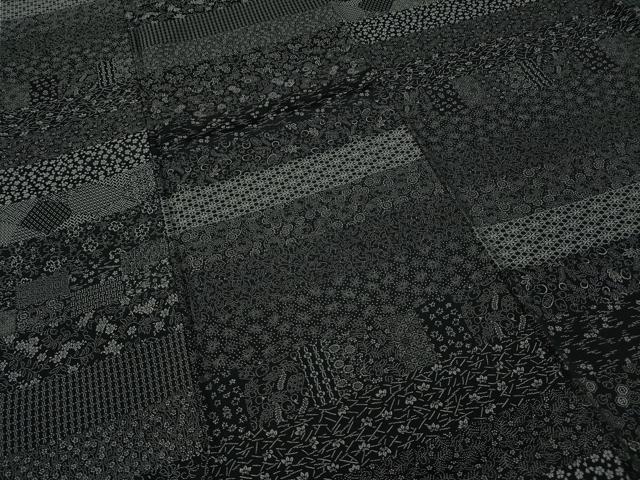 平和屋着物●江戸小紋　百柄　黒地　正絹　逸品　CAAX4685ut 平和屋着物○江戸小紋 百柄 黒地 正絹 逸品 CAAX4685utの通販はau PAY