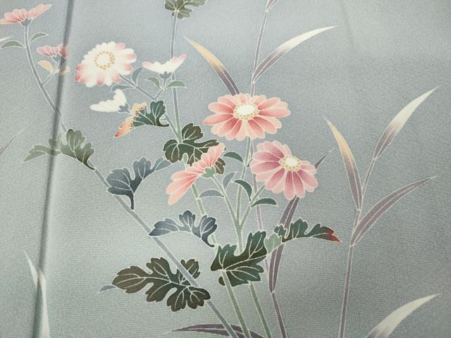 平和屋着物●訪問着　友禅　作家物　草花文　暈し染め　さが美扱い　正絹　逸品　CAAX4736ut 平和屋着物○訪問着 友禅 作家物 草花文 暈し染め さが美扱い