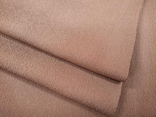 平和屋着物●江戸小紋　万筋　赤丹色×乳白色　三越扱い　正絹　逸品　CAAX4744ut