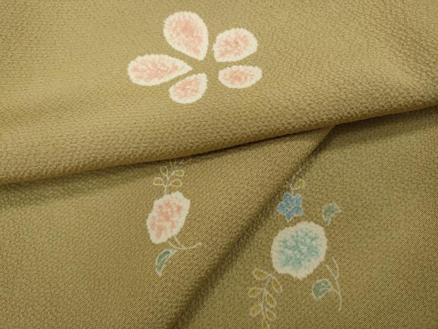 平和屋着物●上質な小紋　舞花文　正絹　逸品　CAAX4768ut