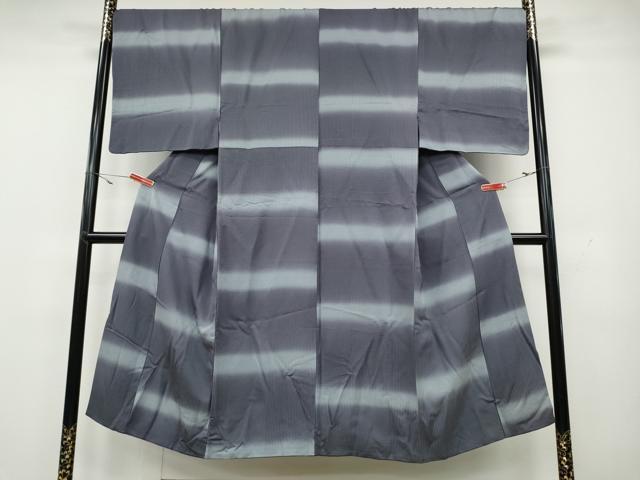 平和屋着物●男性　小紋　横段霞文　暈し染め　正絹　逸品　CAAX4782ut