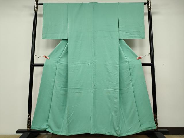 平和屋着物●上質な色無地　リバーシブル　青竹色・薄紅色　正絹　逸品　CAAX4787ut