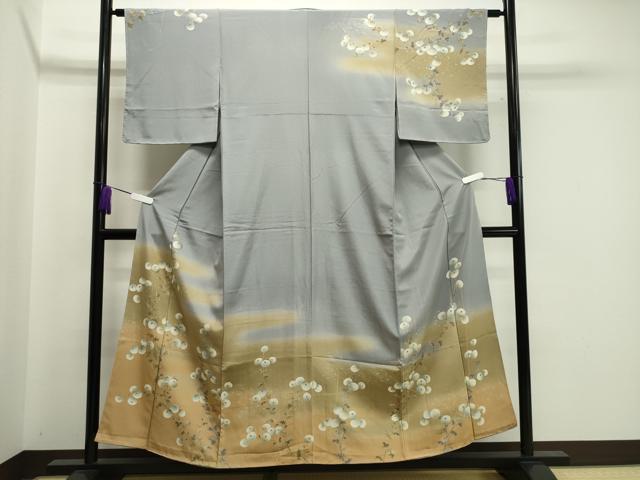 平和屋着物●訪問着　駒刺繍　万寿菊　暈し染め　金彩　正絹　逸品　未使用　CAAX5613gh