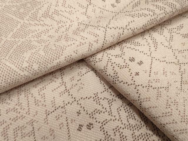 平和屋着物●本塩沢　草木文　正絹　逸品　未使用　CAAX5654gh