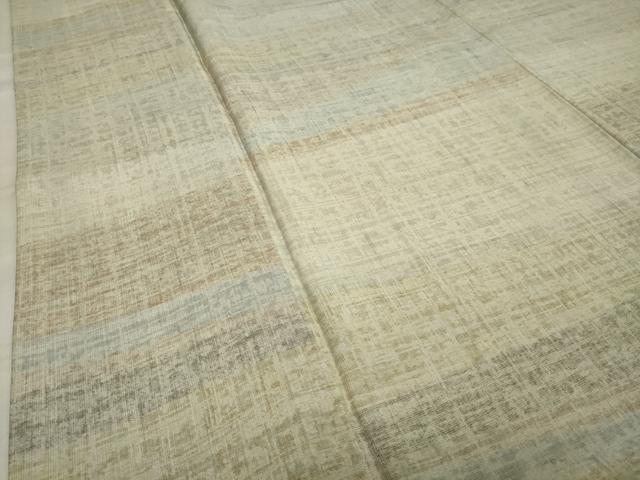 平和屋着物○上質な紬 横段吉祥文 正絹 逸品 CAAX5705gh 紬