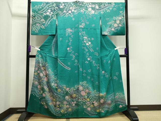 平和屋着物●訪問着　辻が花　絞り　暈し染め　金彩　正絹　逸品　CAAX5744gh