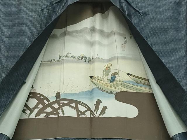 平和屋着物○男性 本場大島紬 アンサンブル 80亀甲 正絹 逸品 CAAX5747gh 