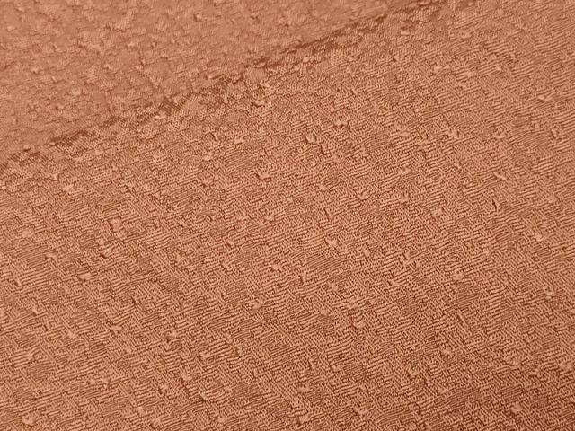 平和屋着物●上質な色無地　作家物　紋意匠　赤朽葉色　正絹　逸品　未使用　CAAX5758gh 平和屋着物○上質な色無地 作家物 紋意匠 赤朽葉色 正絹