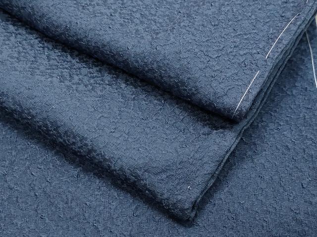 平和屋着物●上質な色無地　紋意匠　鉄御納戸色　正絹　逸品　未使用　CAAX5767gh