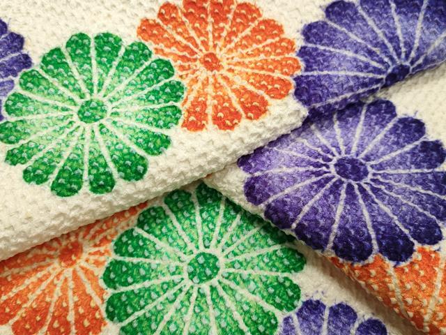 平和屋着物●上質な小紋　総絞り　舞花文　正絹　逸品　CAAX5769gh