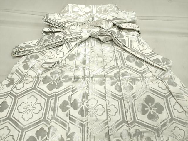 平和屋着物●男性　馬乗り袴　亀甲花菱文　銀糸　未使用　CAAX5799gh 平和屋着物○男性 馬乗り袴 亀甲花菱文 銀糸 未使用 CAAX5799gh