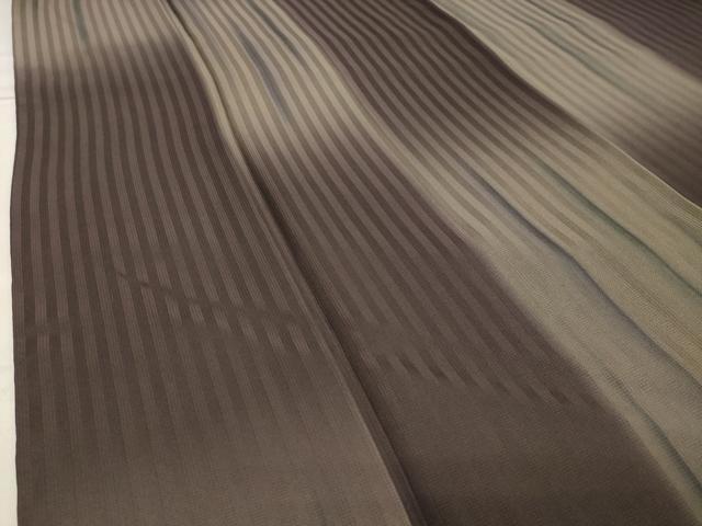 平和屋着物○上質な小紋 縞 暈し染め 正絹 逸品 CAAX5831gh